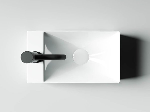 Умывальник подвесной прямоугольный (отверстие под смеситель L) Element 375*215*100мм