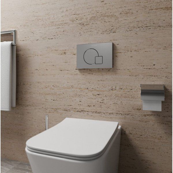 Клавиша смыва для инсталляции Milacio Standart MCU.205 (два режима слива, механическое, хром)RQ-style