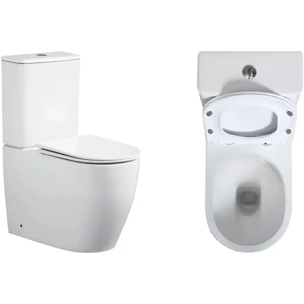 Унитаз-компакт Ceruttispa Vince CT10373 безободковый, торнадо, с сиденьем микролифт, белый