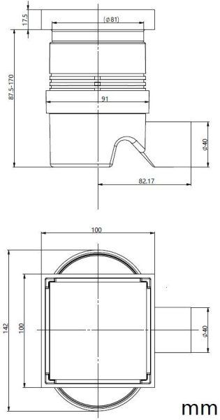 Душевой трап Allen Brau Priority 9.50026.MG 100 графит браш