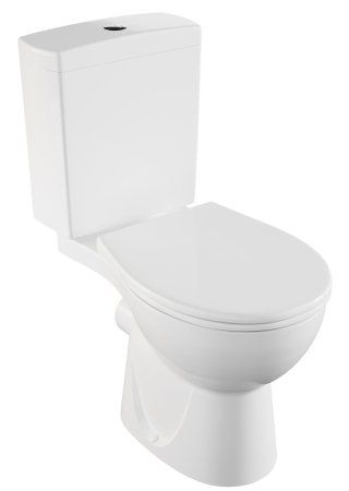 Унитаз-компакт напольный Norm Nord 360х670х805, сиденье дюропласт с микролифтом, белый (9845B099-7202)