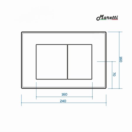 Клавиша смыва Maretti Sofia AC12SF-740, белый