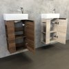 Тумба-умывальник COMFORTY "Матэ-40" дуб тёмно-коричневый с раковиной CREA 40, P-UM-CRE40/1