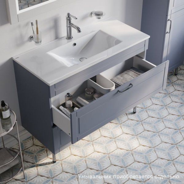 Тумба  напольная, 100 см, светло-серый, Oxford, IDDIS, OXVZF1GT0LBA1iCQ95HD подходит умыв. 0131000i28