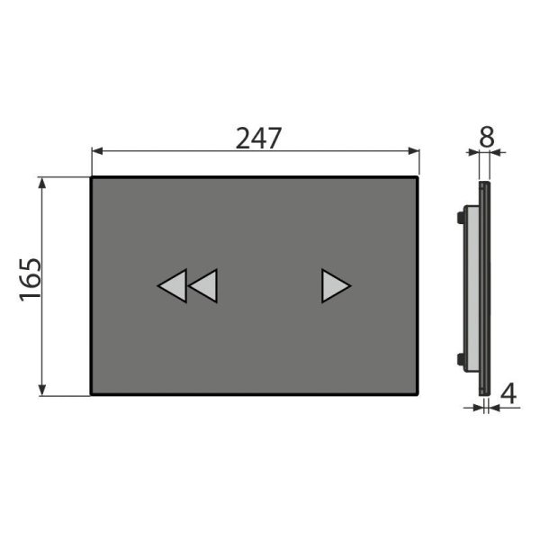 Кнопка смыва AlcaPlast NIGHT LIGHT-2-SLIM бесконтактная, черный