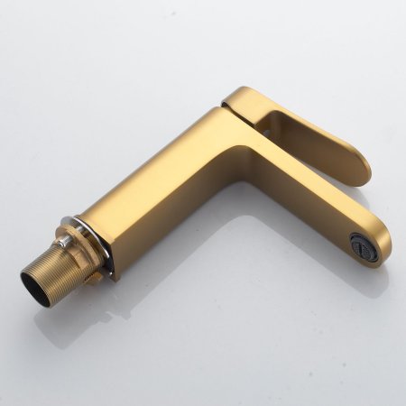 Смеситель для ванны однорычажный с гайкой Shevanik S4501G, Золотой сатин