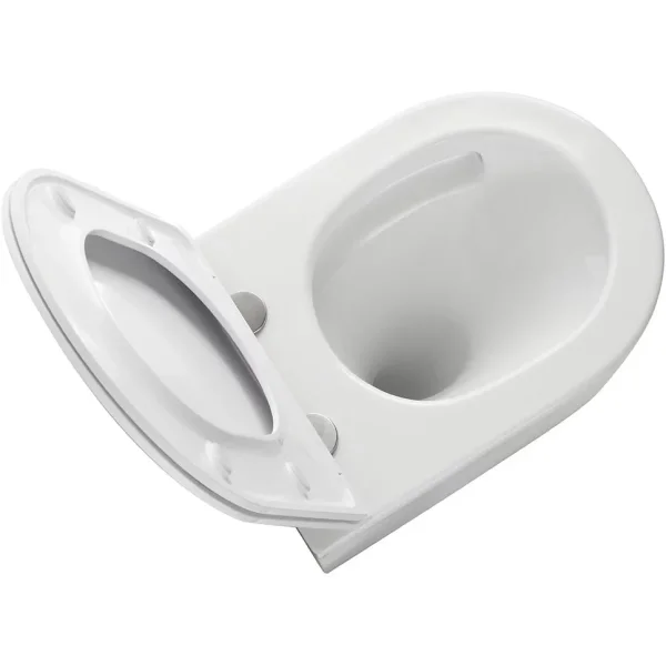 Унитаз подвесной Veconi Rino VRI-49T безободковый, торнадо, с сиденьем микролифт, белый