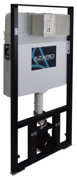 Сет AZARIO инсталляция с панелью смыва + унитаз Grado N с сидением микролифт+ клавиша 0011, хром глянцевый (AZ-8010-1000+AZ-8200-0011+AZ-0046N)