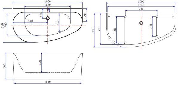 Акриловая ванна Allen Brau Priority 5 В 160x78 2.31005.20B/AM