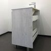 Тумба-умывальник COMFORTY "Верона-90" дуб белый с раковиной Quadro 90