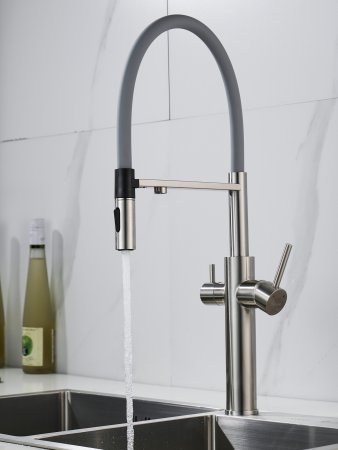 Смеситель для кухни Shevanik S478L, Сатин