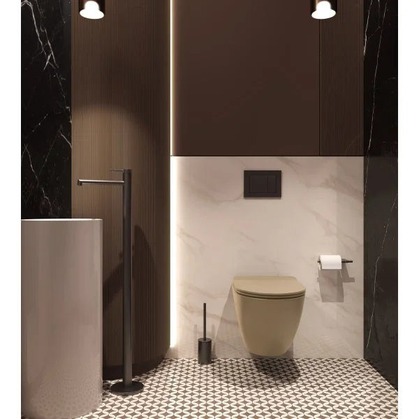 Унитаз подвесной Vincea Globo VT1-14STMC безободковый, торнадо, с сиденьем микролифт, капучино матовый