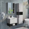 Тумба-умывальник COMFORTY "Франкфурт-60" бетон светлый с раковиной COMFORTY 60E