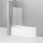 Шторка на ванну Cezares Liberta LIBERTA-V-1-80/155-C-Cr 80 прозрачное стекло, хром