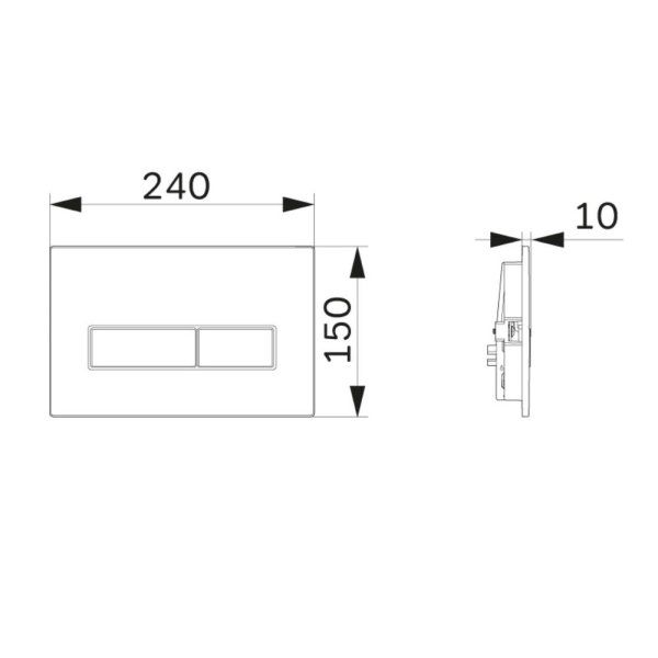 Клавиша для инсталляции, пластик, черный матовый AM.PM ErgoFit М I110338