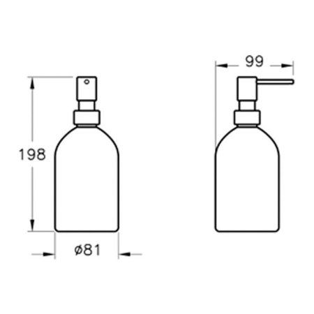 Дозатор для жидкого мыла VitrA Origin A44891 хром/черный матовый