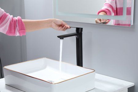 Смеситель для раковины Frap F10806-26 высокий, черный