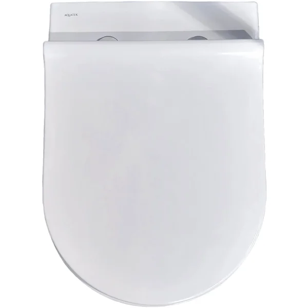 Унитаз подвесной Aquatek Поларис AQ0700-01 безободковый, с сиденьем микролифт, белый