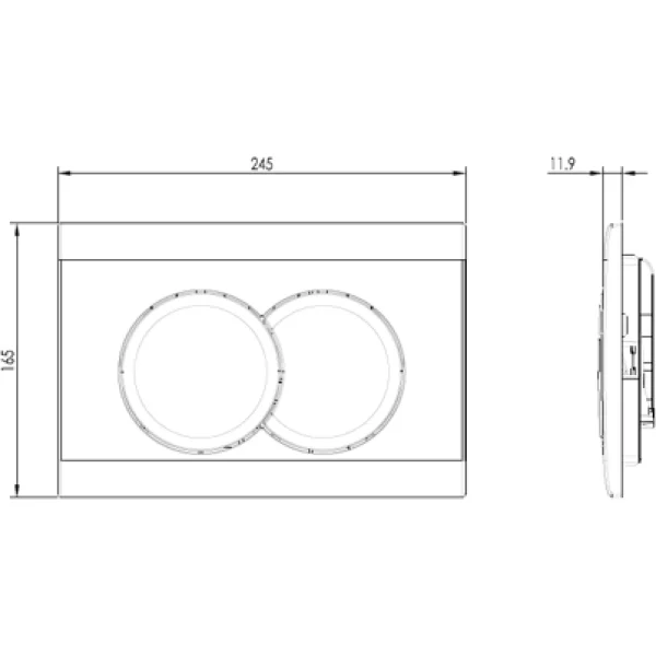 Кнопка смыва Jacob Delafon E36496-CP для инсталляции, хром