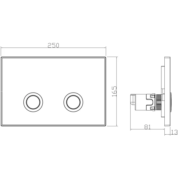 Кнопка смыва Point Венера PN44071WC для инсталляции, белый/хром