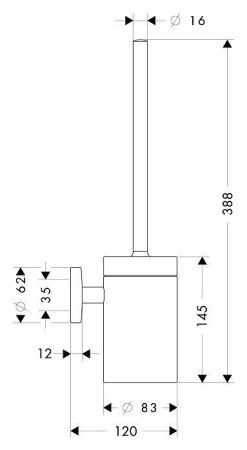 Ершик Hansgrohe Logis 40522000 хром