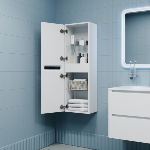 Пенал подвесной, 35 см, белый, Edifice, IDDIS, EDI35W0i97