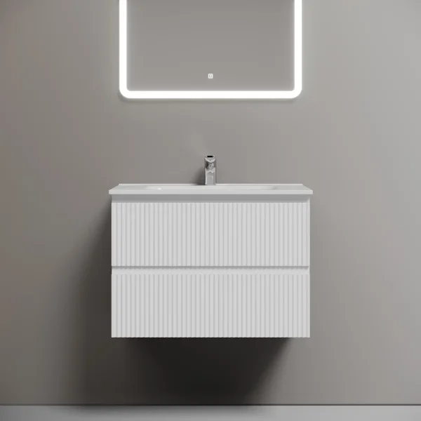 Тумба под раковину Sancos Snob R SNR70W 69 см, подвесная, белый матовый