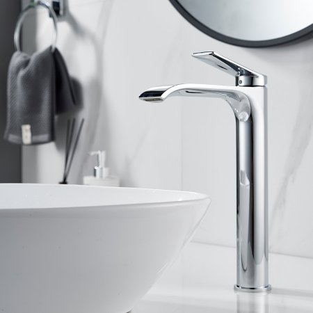 Смеситель для раковины однорычажный с гайкой Shevanik S4111, Хром