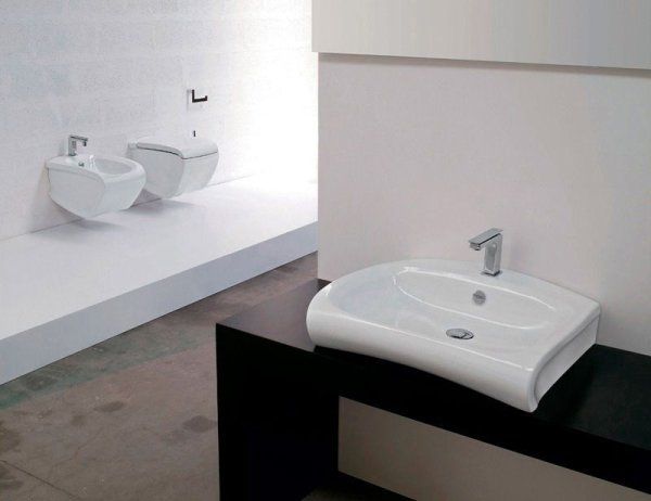 Унитаз подвесной Hidra Ceramica Hi-line белый с красным