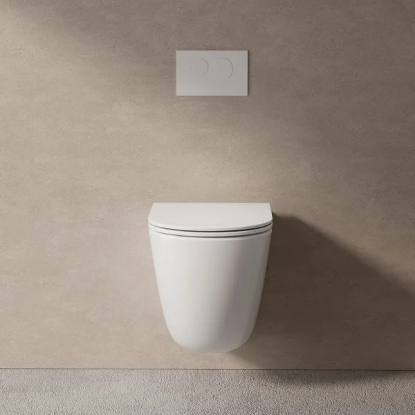 Унитаз подвесной Abber Bequem AC1132TC безободковый, торнадо, с сиденьем микролифт, белый