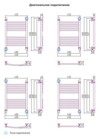 Полотенцесушитель водяной Сунержа Богема 600x400 состаренная бронза выгнутый