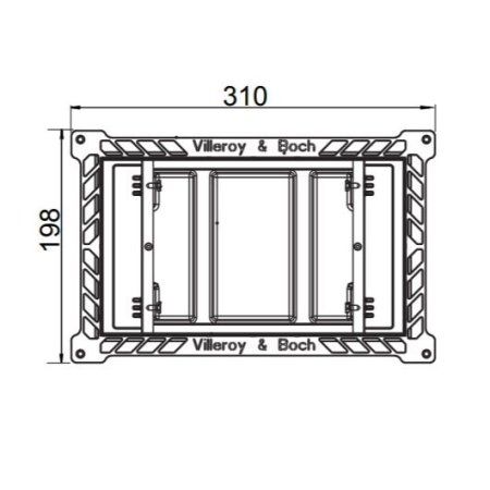 Монтажная рамка Villeroy & Boch ViConnect 922159LC нержавеющая сталь