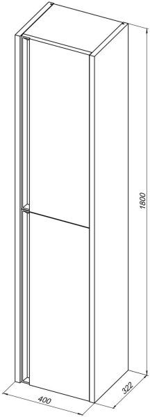 Шкаф-пенал Allen Brau Fantasy 40 1.11007.PWM 2.0 папирус матовый