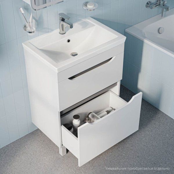 Тумба напольная, 60 см, белый, Sky, IDDIS, SKY60WFi95 подходит умыв. 4076000i28