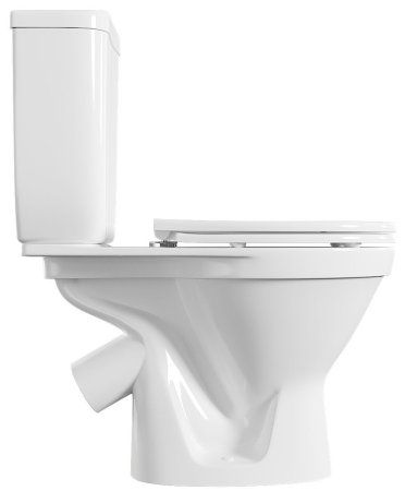 Унитаз - компакт Vitra Norm Blanc Duroplast 345х650х810, напольный, быстросьемное сиденье дюропласт с микролифтом, белый (9837B099-7202)