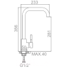 Смеситель Wisent W4998-4U графит