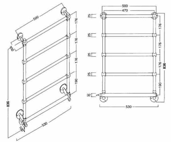 Полотенцесушитель электрический Margaroli Sole 5424705CRNB хром