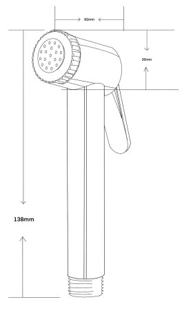 Гигиенический душ VODA Black (VSP002)