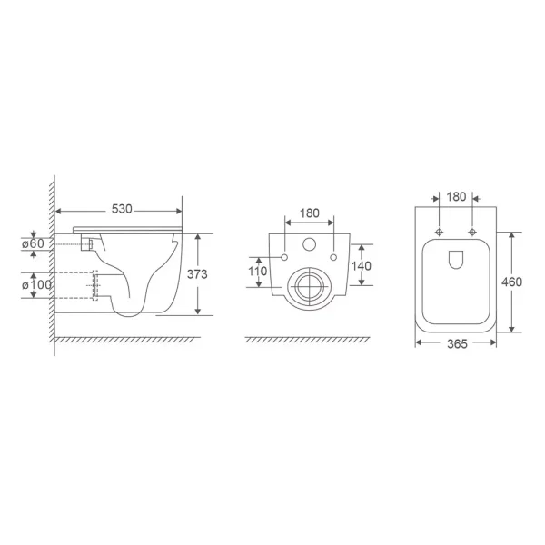 Унитаз подвесной Veconi Pulito VCN2-53T безободковый, торнадо, с сиденьем микролифт, белый