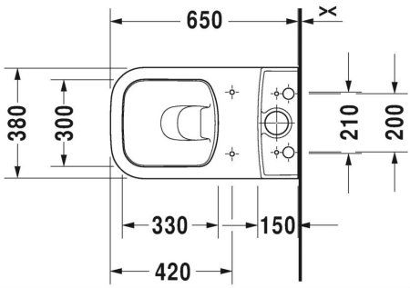 Унитаз-компакт Duravit P3 Comforts 2167090000 универсальный выпуск