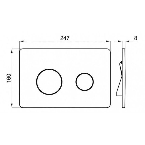 Кнопка смыва Noken Smart Line Rondo N386000015 белый