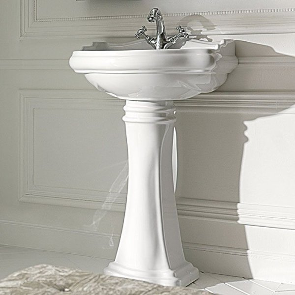 Раковина Kerasan Retro 104501*1 55  с 1 отверстием под смеситель, белый