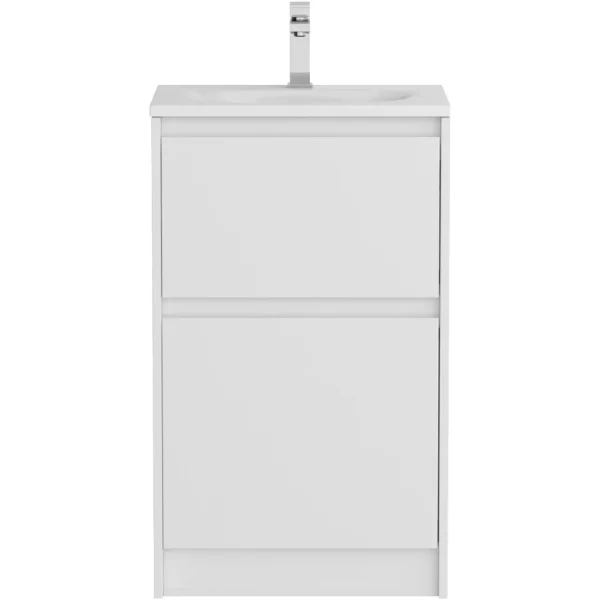 Тумба под раковину BelBagno Kraft KRAFT39-500/390-2C-PIA-BO 50,5 см, напольная, Bianco Opaco