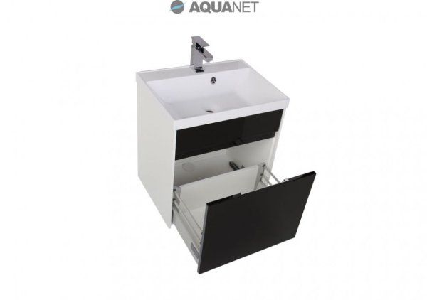 Тумба под раковину Aquanet Латина 00179935 60 черный, 1 ящик