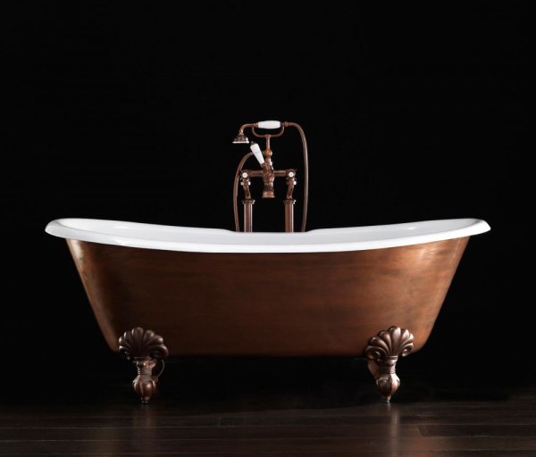 Ванна чугунная Roca Newcast 233650008 170х85 см, медь с п/скользящим покрытием