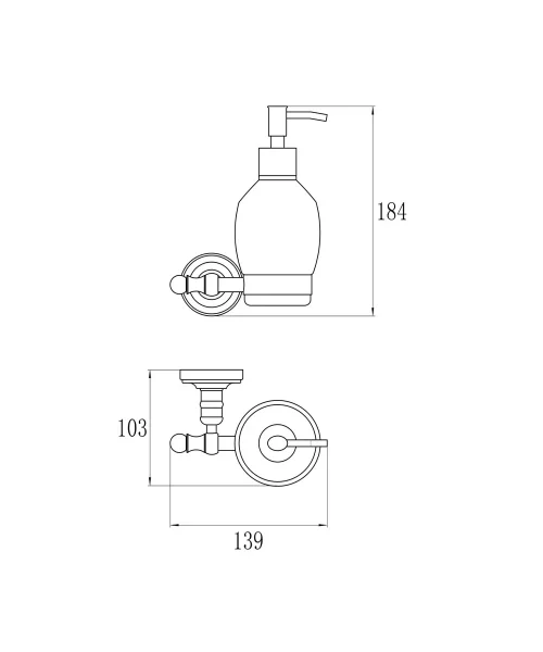 Диспенсер для мыла Ganzer GZ31021-D бронза