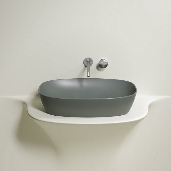 Раковина накладная Ceramica Nova Element CN6049MH 60x38x13.8 антрацит матовый