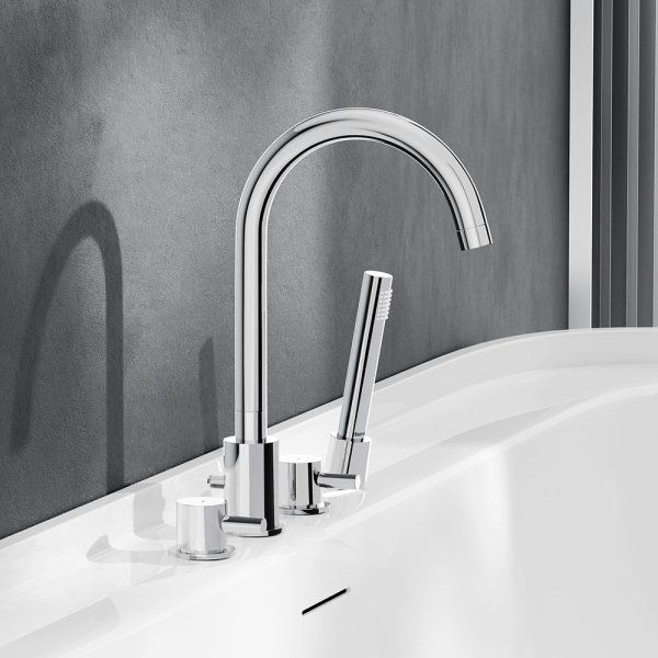 Смеситель на борт ванны, четырехсекционный Damixa Scandinavian Pure 360400000, Хром