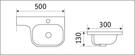 Умывальник CeramaLux 78365, Белый
