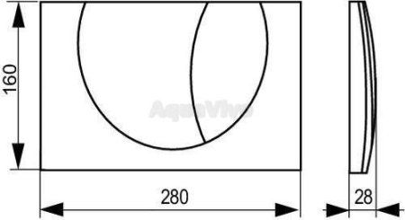 Кнопка смыва Sanit S801 16.801.81.0000 глянцевый хром
